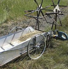 Farm-built harvester